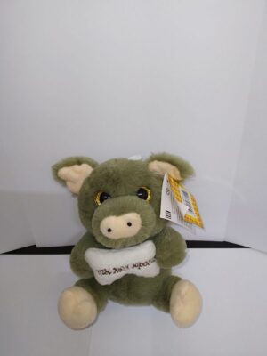 Игрушка мягкая "Поросенок с косточкой" 15 см